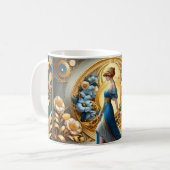 Mug Golden Goddess in Art Nouveau Bloom (Devant gauche)