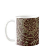 Mug Golden Harmony Mandala sur la Bourgogne