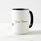 Mug Golden High Heel Chaussures Nom personnalisé (Devant droit)
