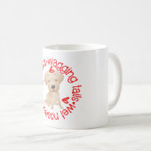 Mug Golden Labrador dog, baisers négligés (Devant droit)