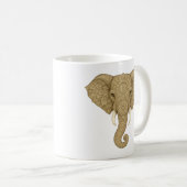 Mug Golden Mandala Elephant Boho - Graphic Art Tea (Devant droit)