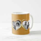 Mug Golden mariage anniversaire coeur 2 photos (Devant droit)