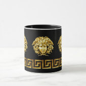 Mug Golden Medusa Greek Key Coffee Cup (Centre)