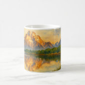 Mug Golden Mountain Reflection Aquarelle Paysage (Centre)