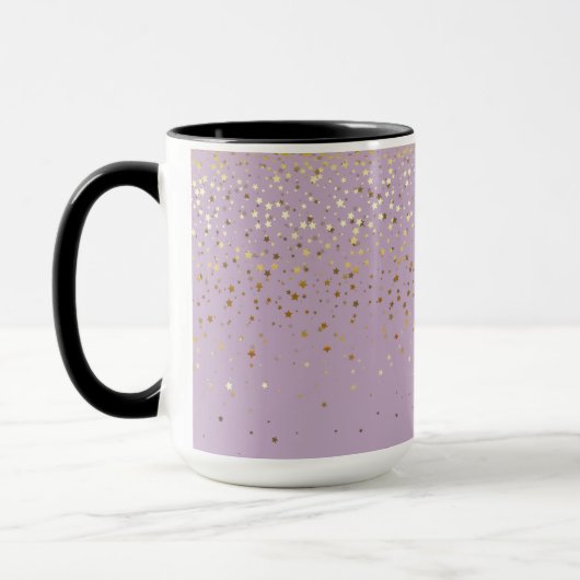 Mug Golden Petite Stars À café à deux tons PRPLE (Gauche)