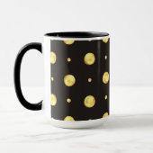 Mug Golden Polka Dot Two-Tone Mug, 15 oz (Gauche)