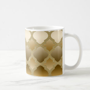 Mug Golden Quatrefoil Marocain Motif de treillis