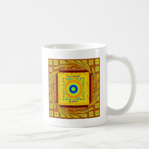 Mug Golden Red African traditionnel Color Vector Desig