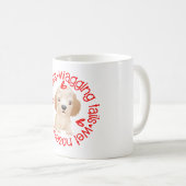 Mug Golden Retreiver chien, baisers négligés (Devant droit)