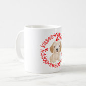 Mug Golden Retreiver chien, baisers négligés (Devant gauche)