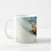 Mug Golden Retriers Noël neige hiver (Gauche)