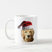 Mug Golden Retriever À Santa Hat (Gauche)