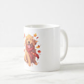 Mug Golden Retriever Automne Dog Feuilles d'automne (Devant droit)