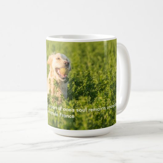 Mug Golden Retriever avec devis (Devant droit)