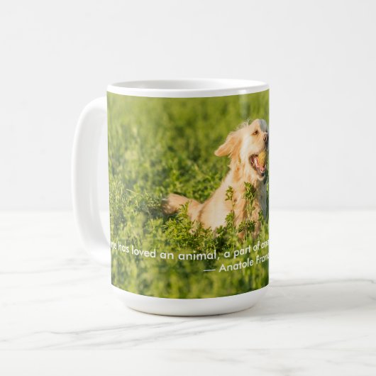 Mug Golden Retriever avec devis (Devant gauche)