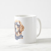Mug Golden Retriever avec lunettes de soleil (Devant droit)