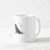 Mug Golden Retriever Chien - Halloween Moon Silhouette (Devant droit)