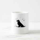 Mug Golden Retriever Chien - Halloween Moon Silhouette (Centre)