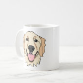 Mug Golden Retriever Chien Personnalisé (Devant gauche)