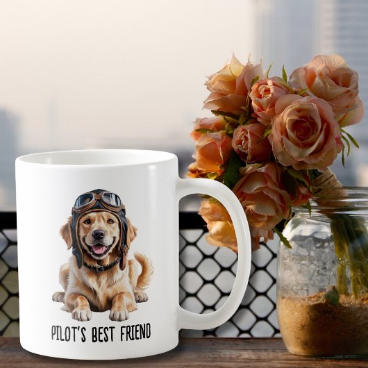 Mug Golden Retriever Chien Pilote meilleur ami mignon