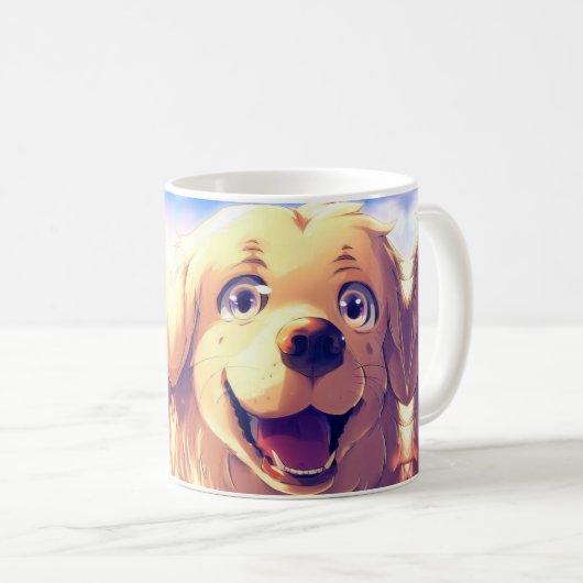 Mug Golden Retriever chien souriant (Devant droit)
