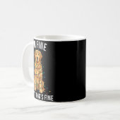 Mug Golden Retriever Christmas I'm Fine Everything Is (Devant gauche)