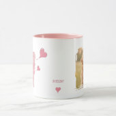 Mug Golden Retriever Custom Photo & Name Valentine (Centre)