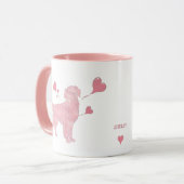 Mug Golden Retriever Custom Photo & Name Valentine (Devant gauche)