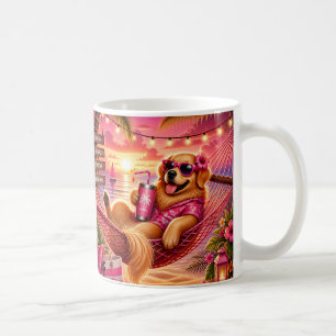 Mug Golden Retriever dans un hamac