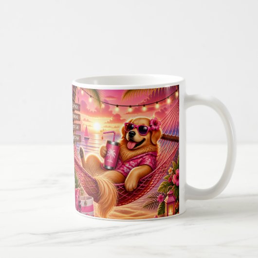 Mug Golden Retriever dans un hamac (Droite)