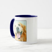 Mug Golden retriever de sourire dans l'aquarelle (Devant gauche)