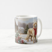 Mug Golden Retriever Dog in Snow Christmas (Devant droit)