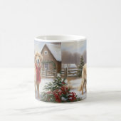 Mug Golden Retriever Dog in Snow Christmas (Centre)