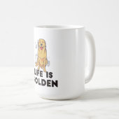Mug Golden Retriever Dog - La vie est dorée (Devant droit)
