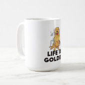 Mug Golden Retriever Dog - La vie est dorée (Devant gauche)