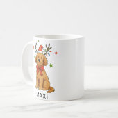 Mug Golden Retriever Fête de Noël (Devant gauche)