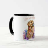 Mug Golden Retriever Floral (Devant gauche)