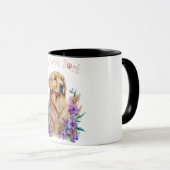 Mug Golden Retriever Floral (Devant droit)