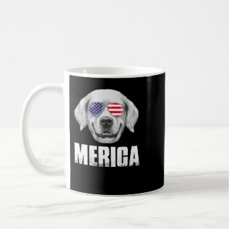 Mug Golden Retriever Goldie Dog USA American Flag US P