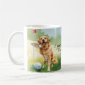 Mug Golden Retriever Golf Watercolor (Gauche)