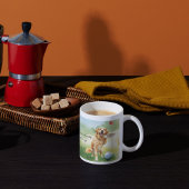 Mug Golden Retriever Golf Watercolor