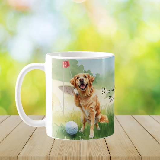 Mug Golden Retriever Golf Watercolor