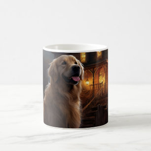 Mug Golden Retriever Halloween Effrayant