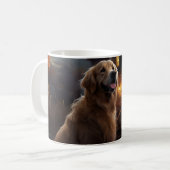 Mug Golden Retriever Halloween effroi (Devant gauche)