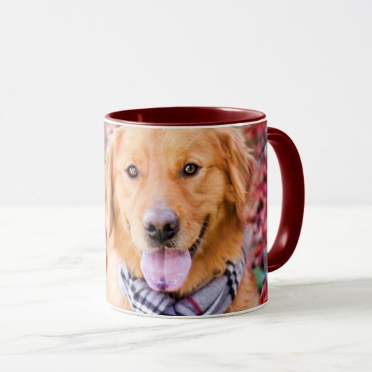 Mug Golden Retriever in Scarf (Devant droit)
