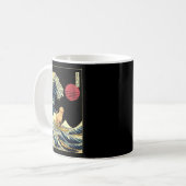 Mug Golden Retriever Japanese Kanagawa Wave Funny Surf (Devant gauche)