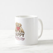 Mug Golden Retriever Joyeuse Saint-Valentin (Devant droit)