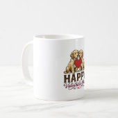 Mug Golden Retriever Joyeuse Saint-Valentin (Devant gauche)