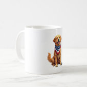 Mug Golden Retriever July 4th Vintage Patriotic Tee 2 (Devant gauche)