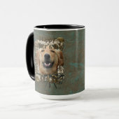 Mug Golden retriever Mickey de pattes de pierre de (Devant gauche)